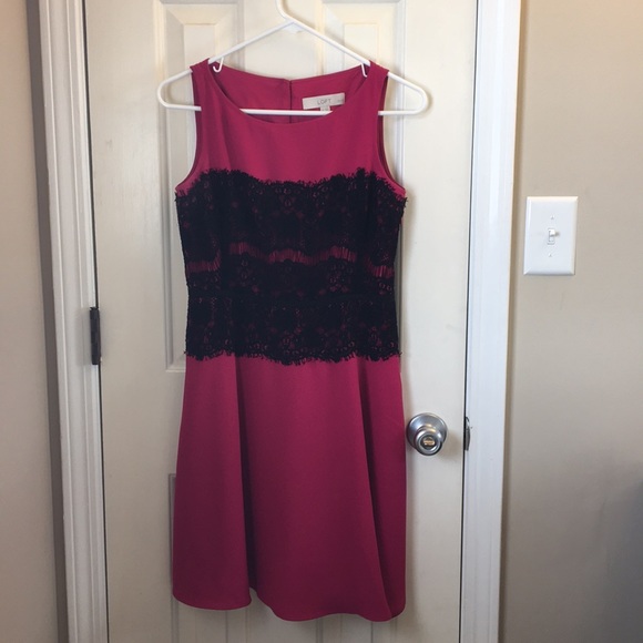 Pink and black lace dress - Picture 3 of 6